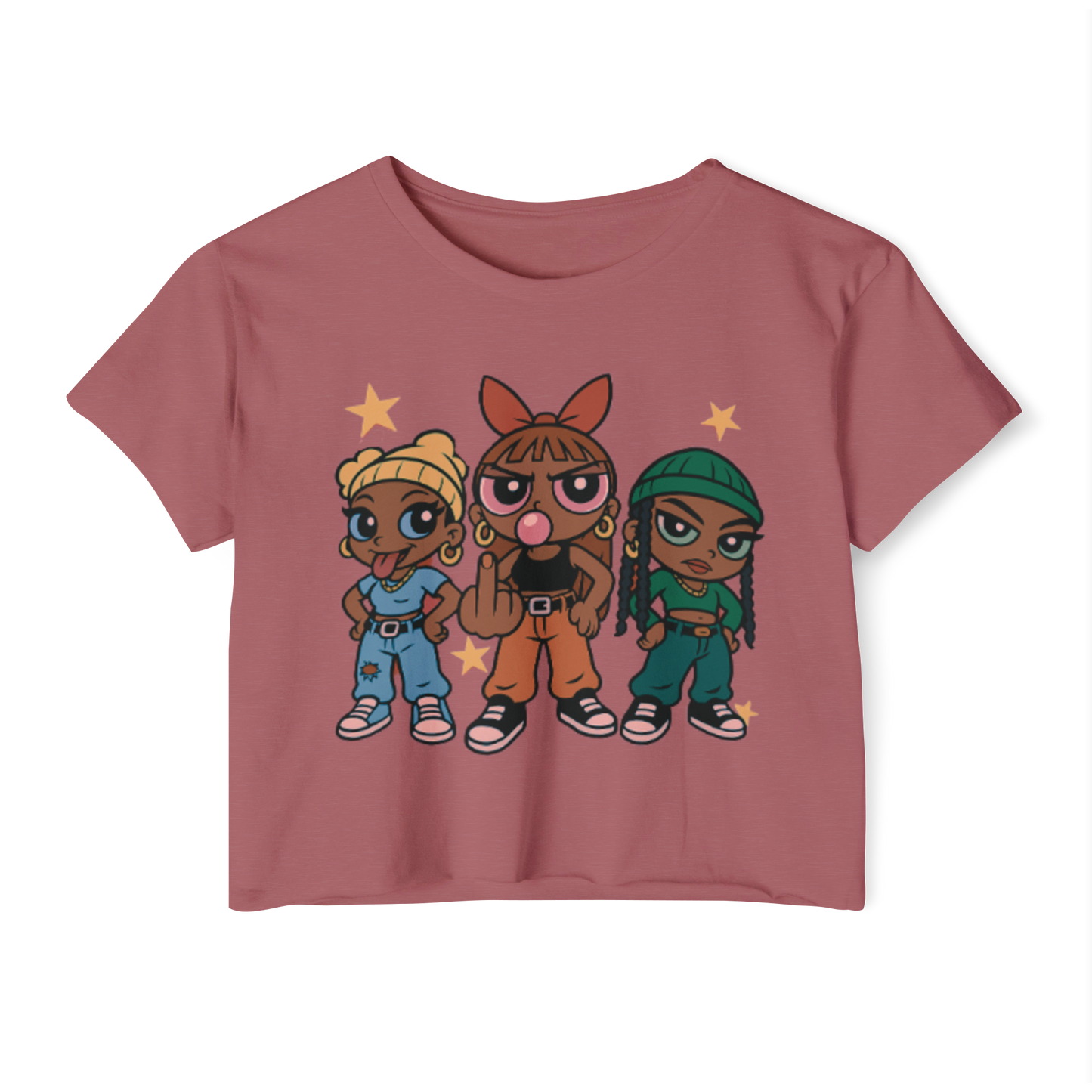 'Pop Off Girlz' Graphic Crop Top – 8 Colors