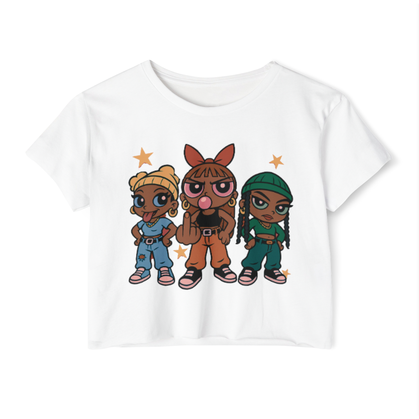 'Pop Off Girlz' Graphic Crop Top – 8 Colors
