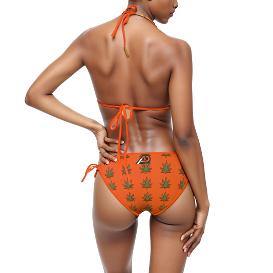 🔥"Ganja Burn" Marijuana🌿 Leaf Two-Piece Bikini👙 – Bold Statement Swimwear (S-5XL)