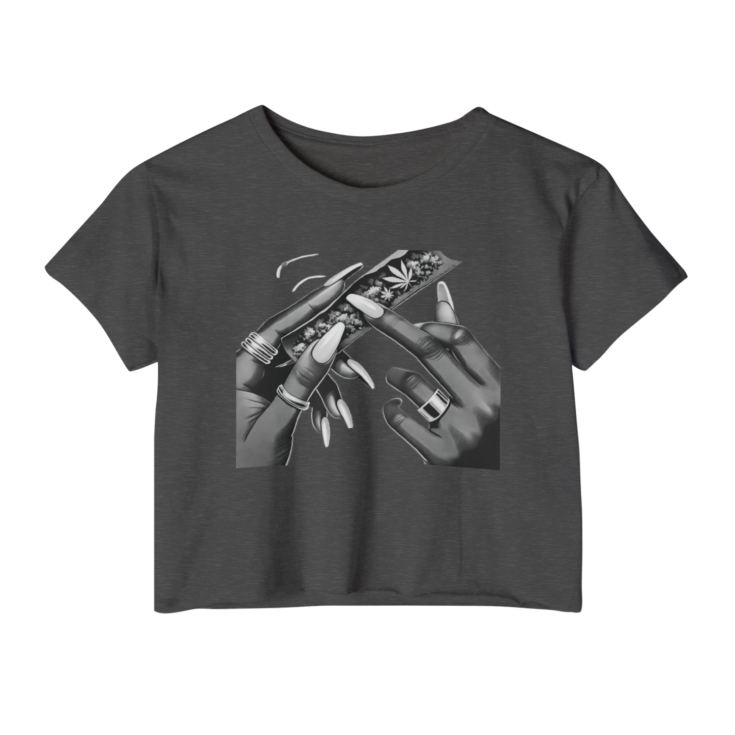 'Pearl' Crop Tee👚 – Graphic Festival Fit