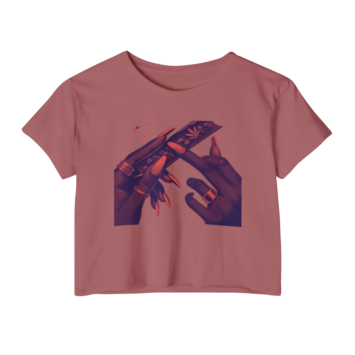 'Pearl' Crop Tee👚 – Graphic Festival Fit