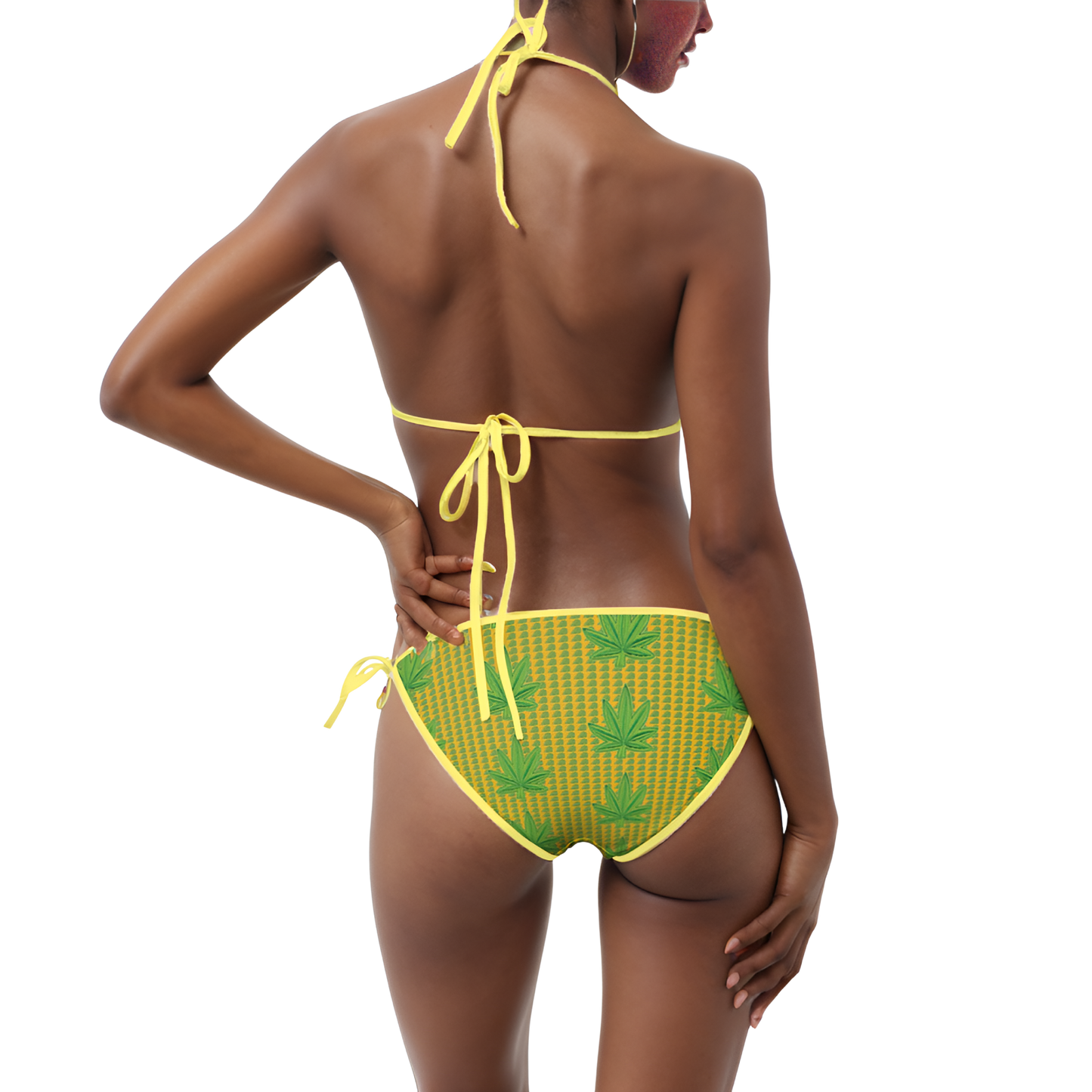 'Keep It Leaf'🌿 Two-Piece Bikini👙 – THREE STYLES- Adjustable Statement Swimwear (S-5XL)