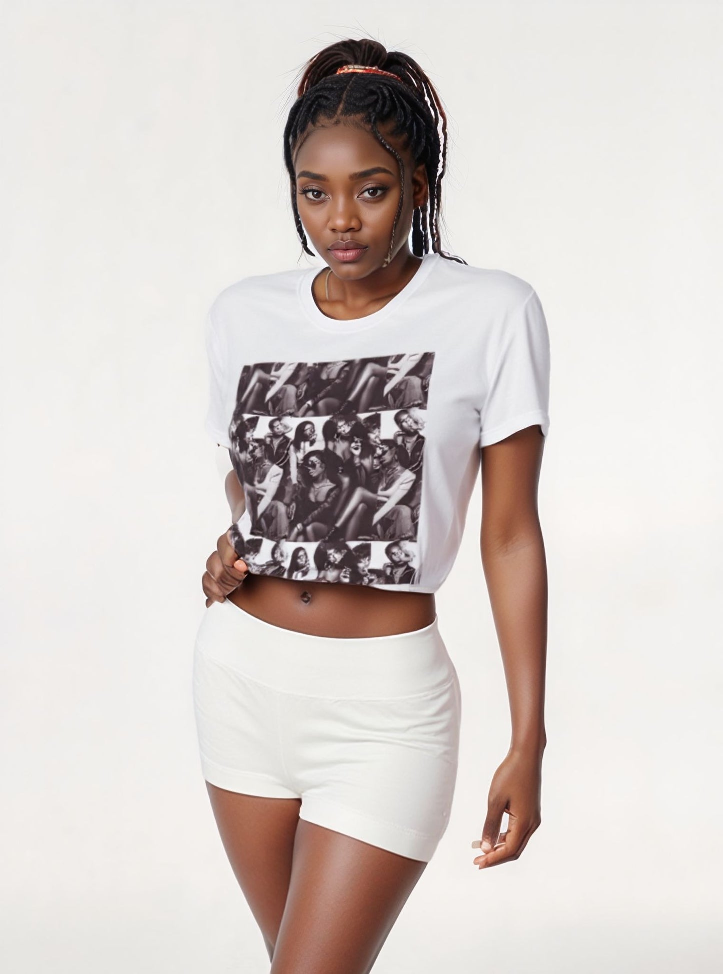 🔥 Baddie Smoke Sesh Collage Unisex Graphic Tee – Edgy Cotton T-Shirt (XS-5XL)