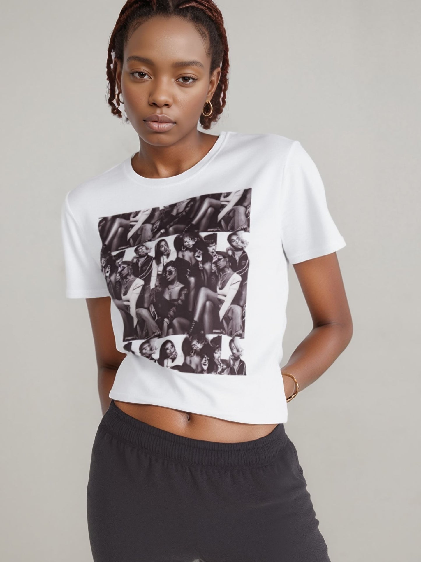 🔥 Baddie Smoke Sesh Collage Unisex Graphic Tee – Edgy Cotton T-Shirt (XS-5XL)
