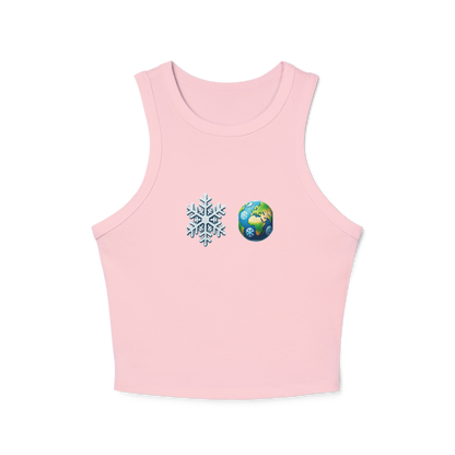 "Cole World"❄️🌍 Micro Rib Racer Tank Top –🔥  Trendy Fitted Women's Tank (XS-2XL, Multiple Colors)