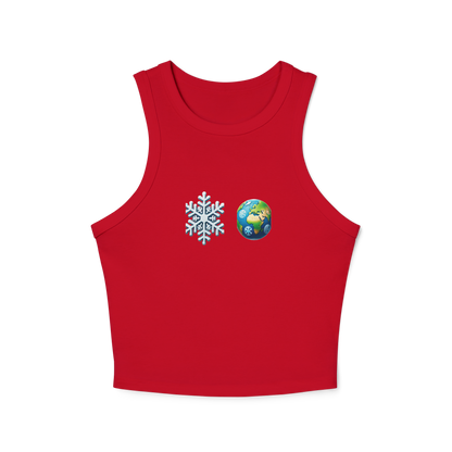 "Cole World"❄️🌍 Micro Rib Racer Tank Top –🔥  Trendy Fitted Women's Tank (XS-2XL, Multiple Colors)