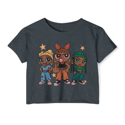 'Pop Off Girlz' Graphic Crop Top – 8 Colors