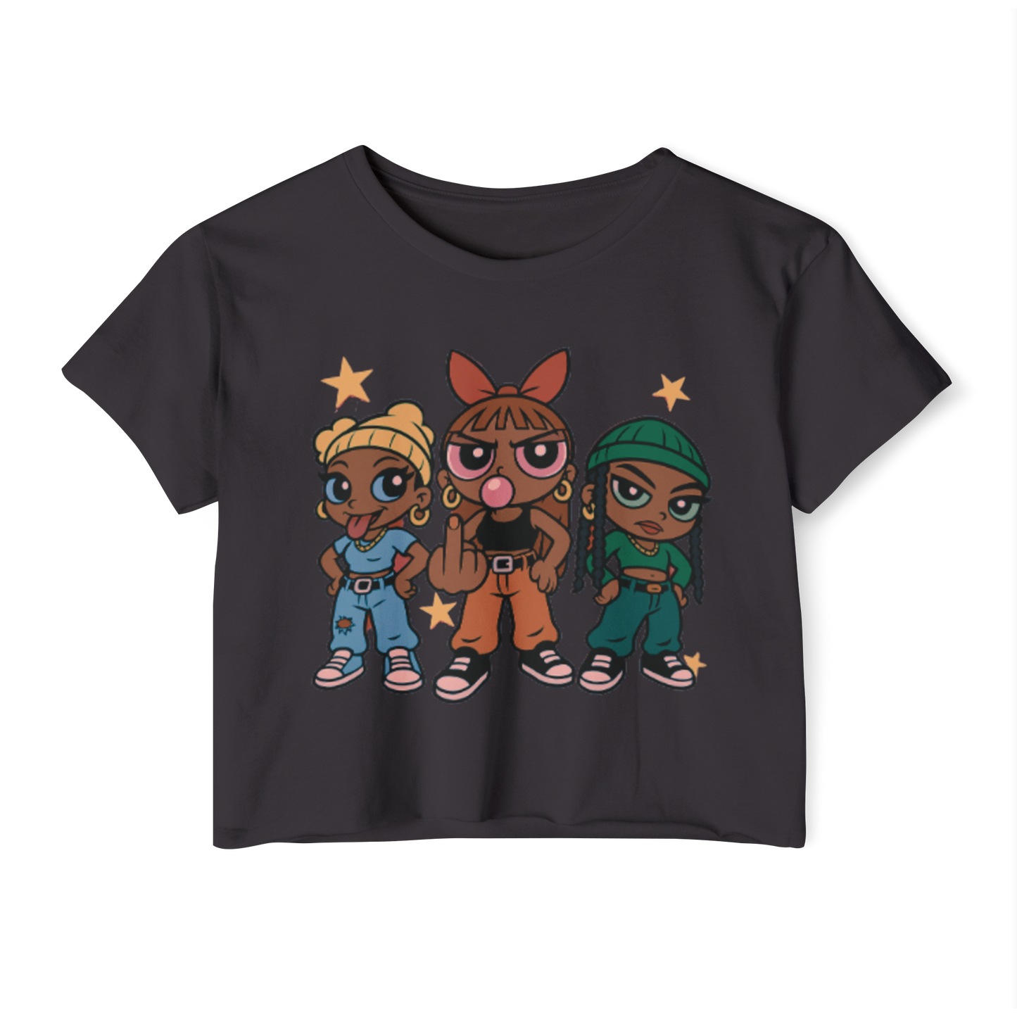 'Pop Off Girlz' Graphic Crop Top – 8 Colors