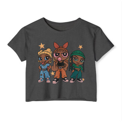 'Pop Off Girlz' Graphic Crop Top – 8 Colors