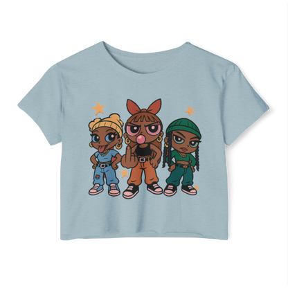 'Pop Off Girlz' Graphic Crop Top – 8 Colors