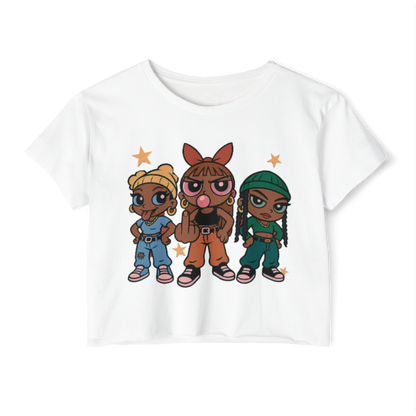 'Pop Off Girlz' Graphic Crop Top – 8 Colors