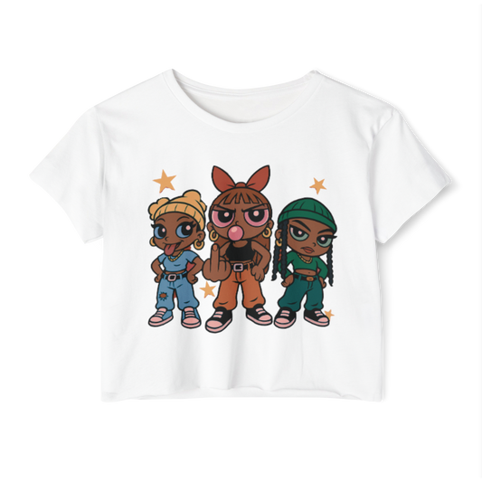 'Pop Off Girlz' Graphic Crop Top – 8 Colors