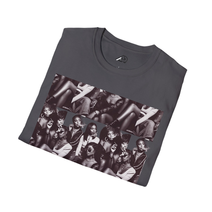 🔥 Baddie Smoke Sesh Collage Unisex Graphic Tee – Edgy Cotton T-Shirt (XS-5XL)