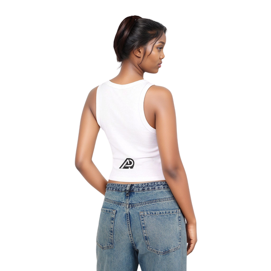 "BAP" Emoji Tank Top 💣🍑🐱 – Trendy Fitted Racerback Crop Tank for Women (XS-2XL, Multiple Colors)