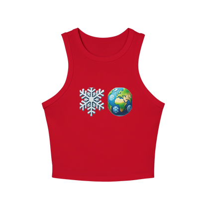 "Cole World"❄️🌍 Micro Rib Racer Tank Top –🔥  Trendy Fitted Women's Tank (XS-2XL, Multiple Colors)