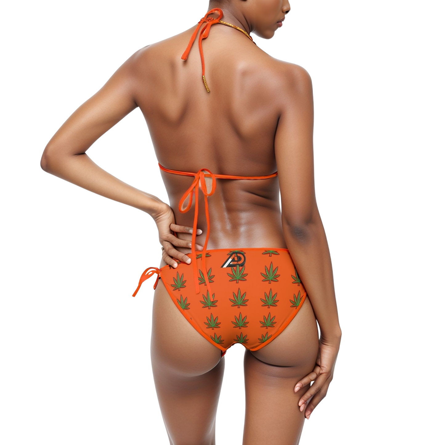 🔥"Ganja Burn" Marijuana🌿 Leaf Two-Piece Bikini👙 – Bold Statement Swimwear (S-5XL)