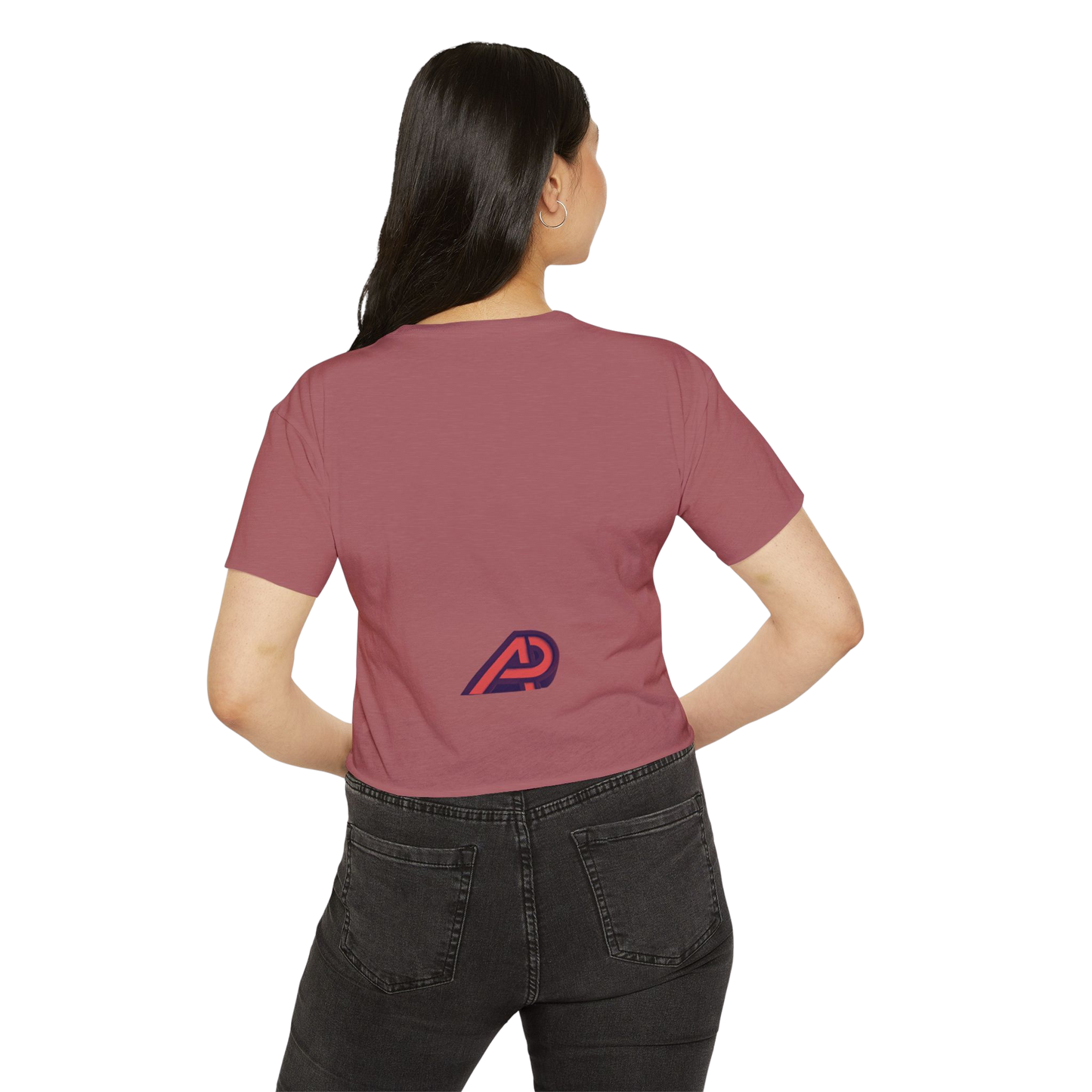'Pearl' Crop Tee👚 – Graphic Festival Fit