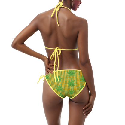 'Keep It Leaf'🌿 Two-Piece Bikini👙 – THREE STYLES- Adjustable Statement Swimwear (S-5XL)